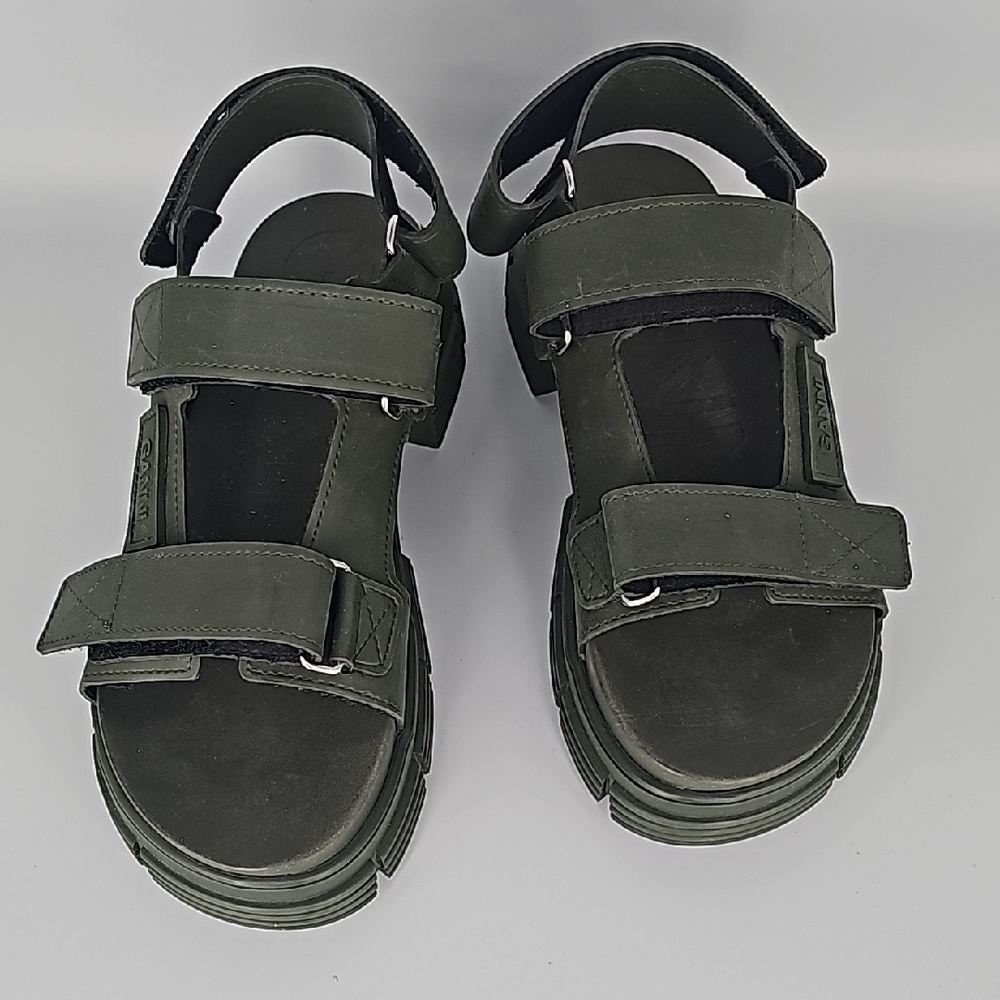 Olive Green Women's Platform Strap Sandals